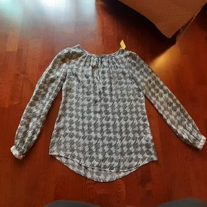 White House black market long sleeve silk shirt